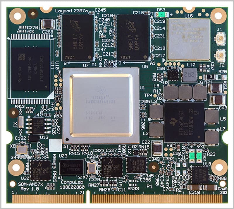 Embedded board close-up
